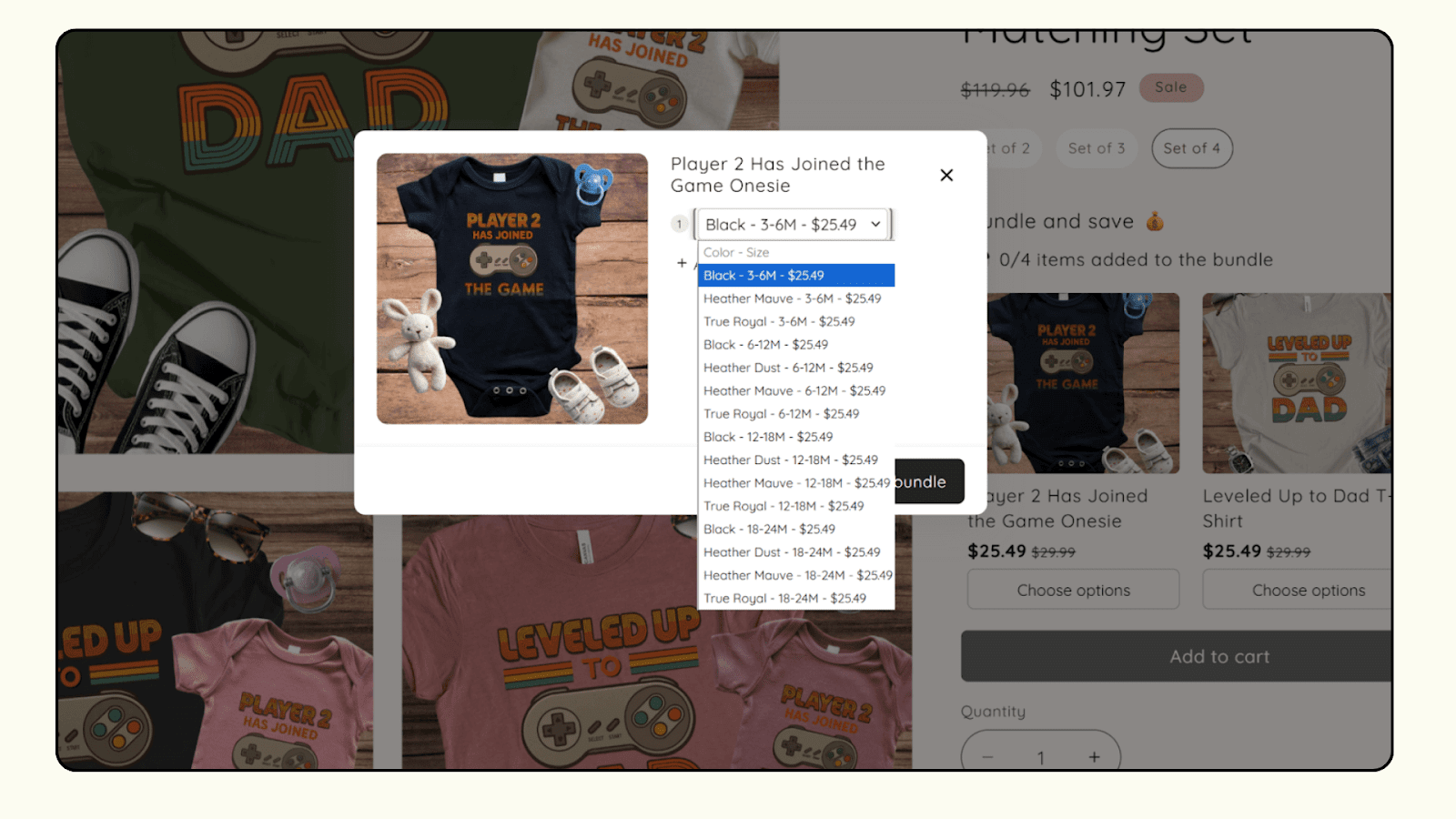 Real store example for Shopify Mix and Match Bundle - Dynamic Pricing