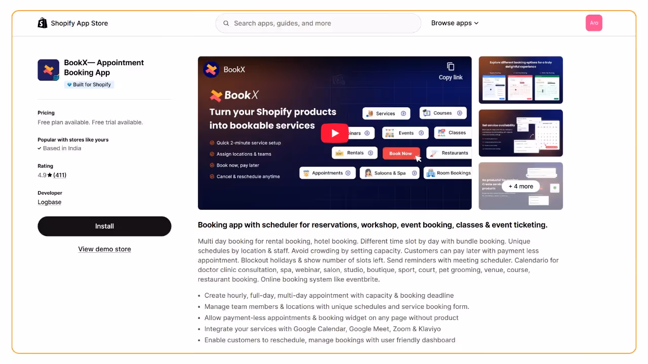 BookX - Sell services on Shopify
