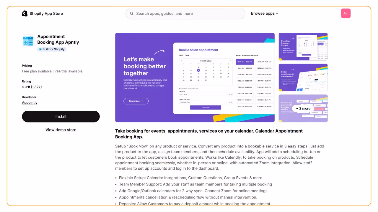 Appntly - Sell services on Shopify