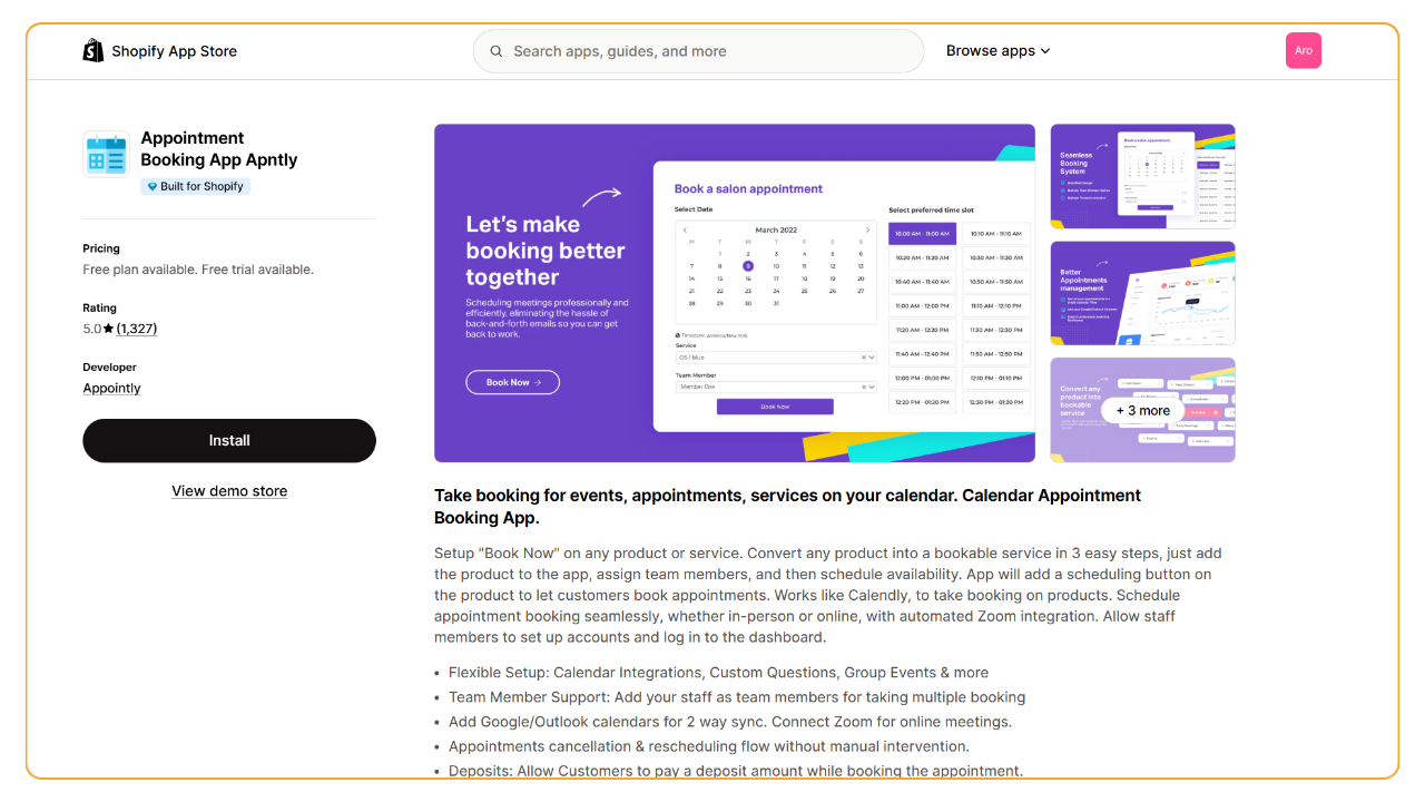 Appntly - Sell services on Shopify