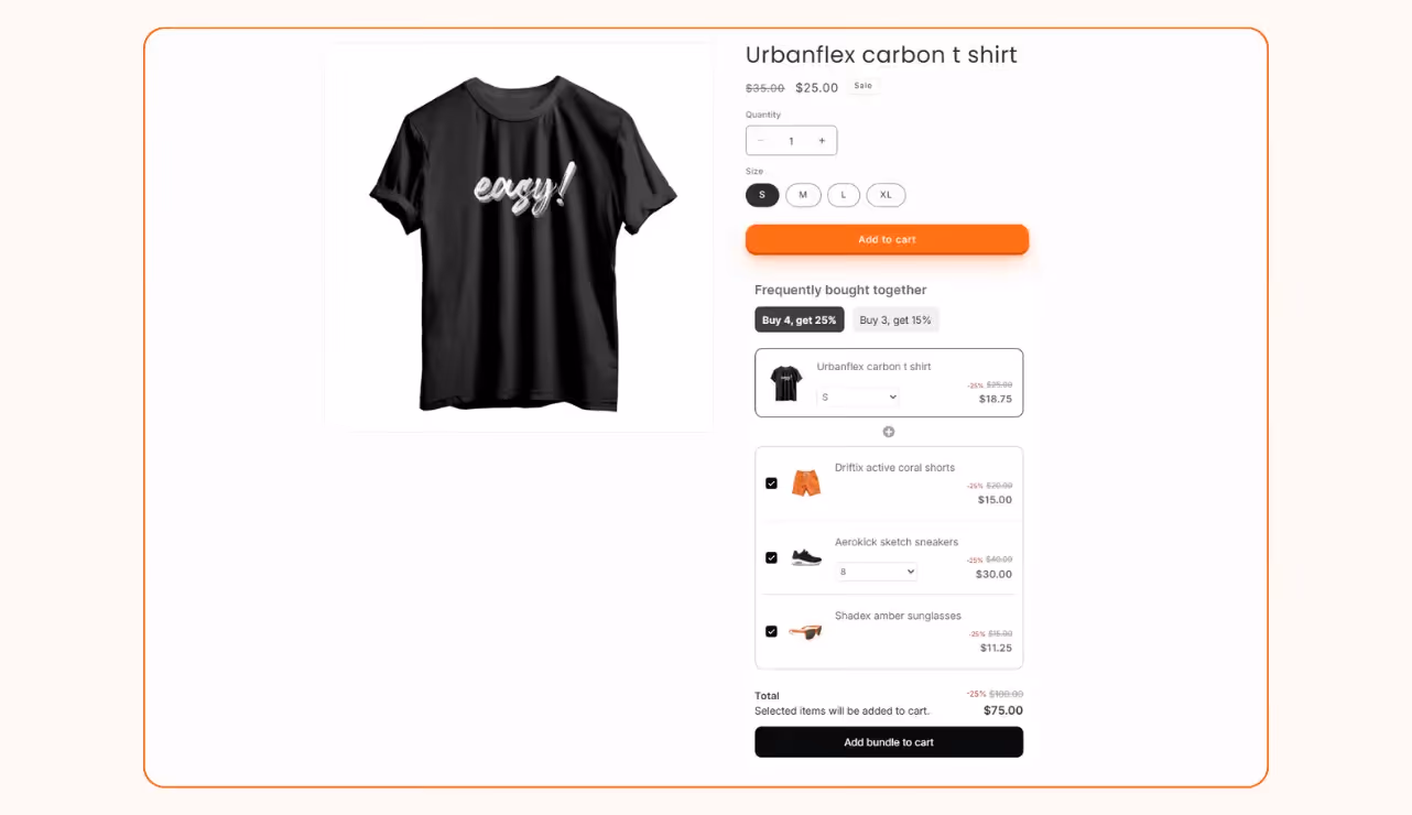 Shopify frequently bought together - List layout