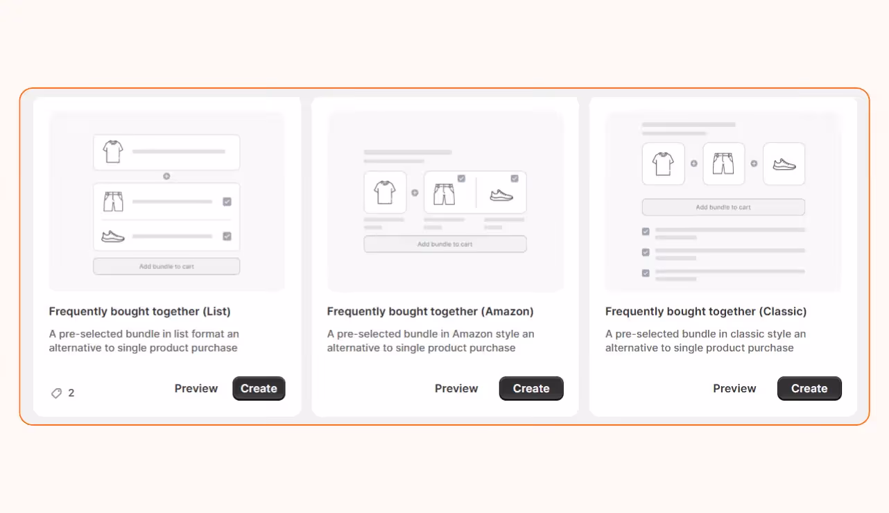 Shopify frequently bought together - different layouts