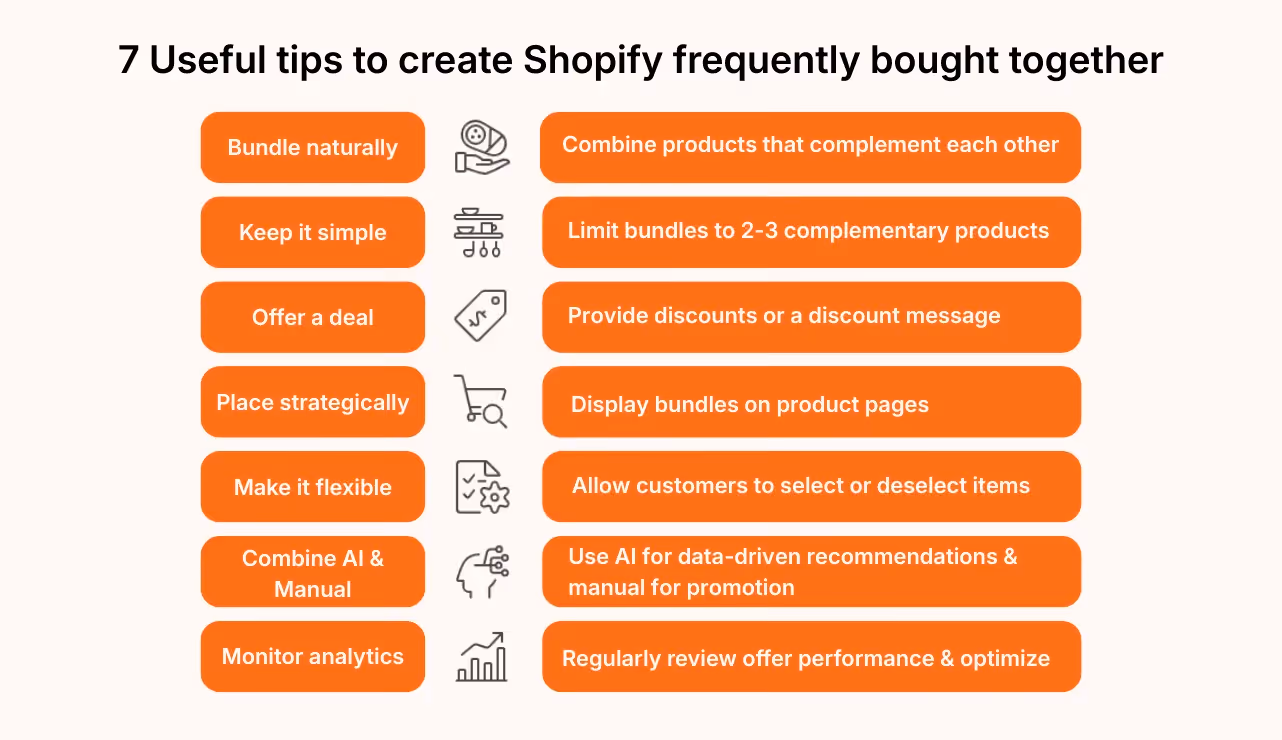 7 tips for Shopify Frequently bought together setup