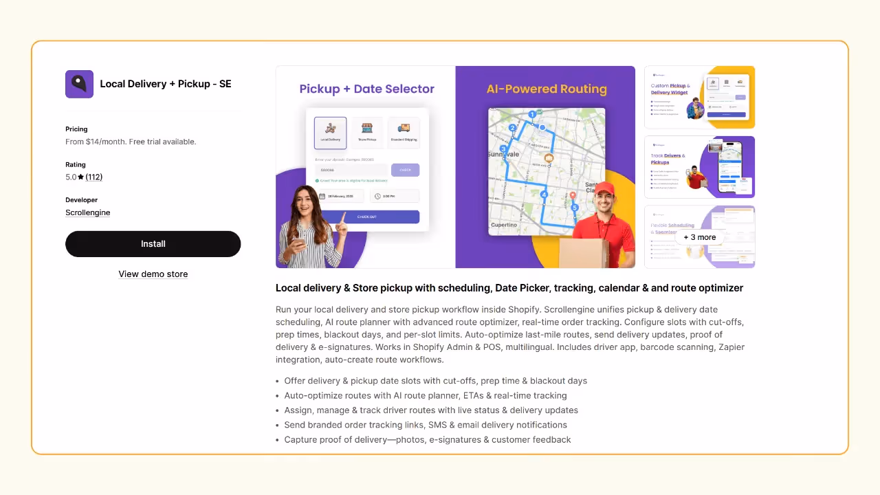 Local Delivery + Pickup SE - Shopify Store Pickup Apps