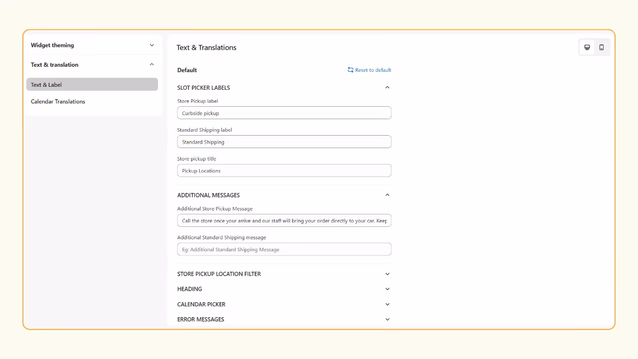 Add instructions - Shopify Store Pickup Apps
