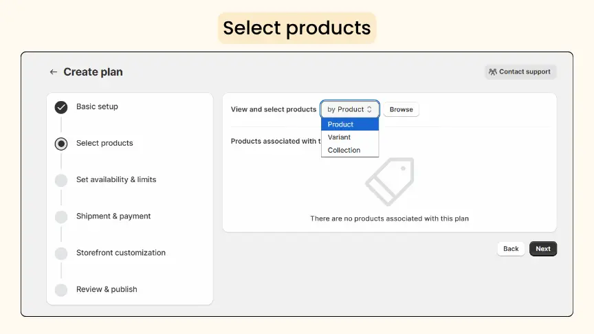Select products