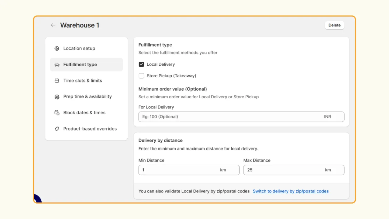Complete fulfillment setting in Pickeasy
