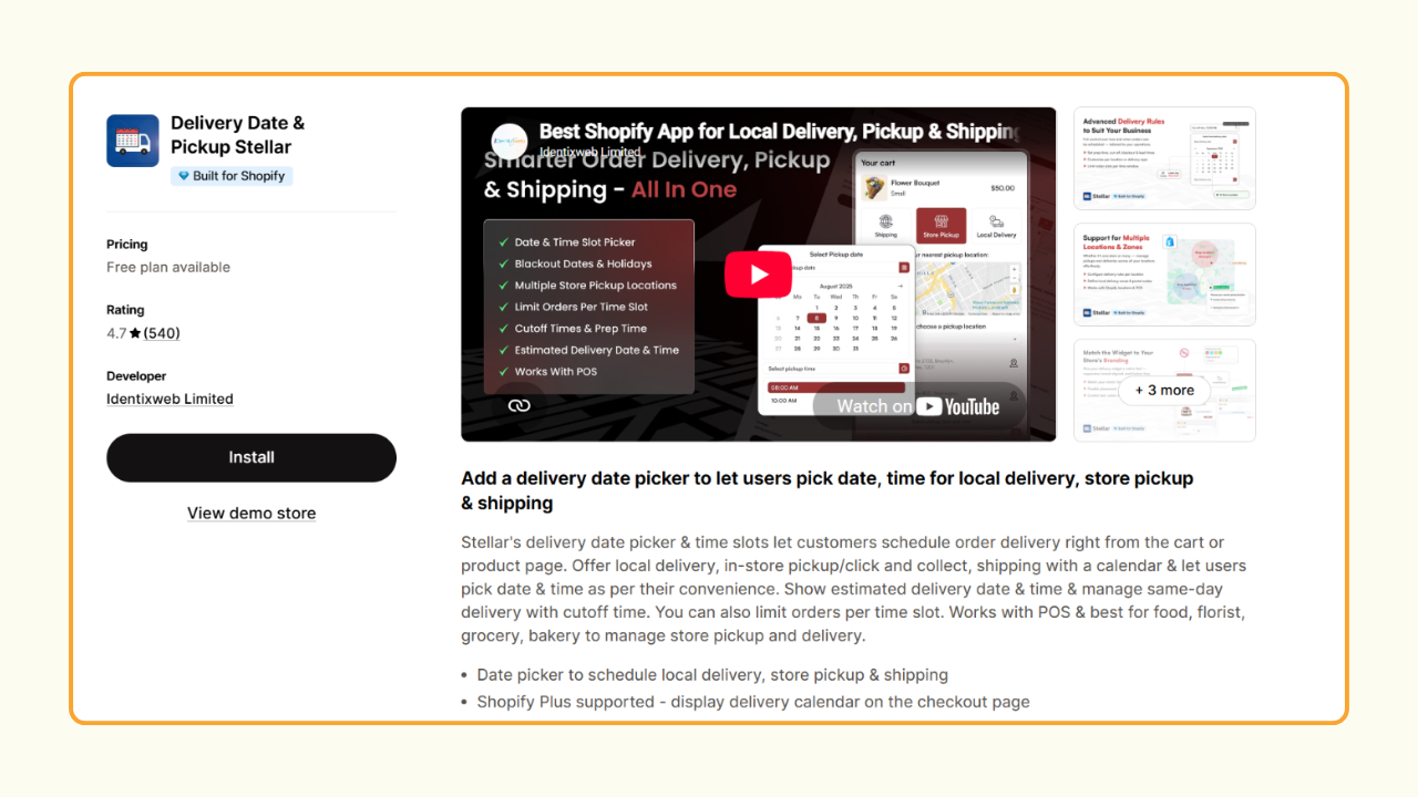 Best Shopify local delivery app - Stellar