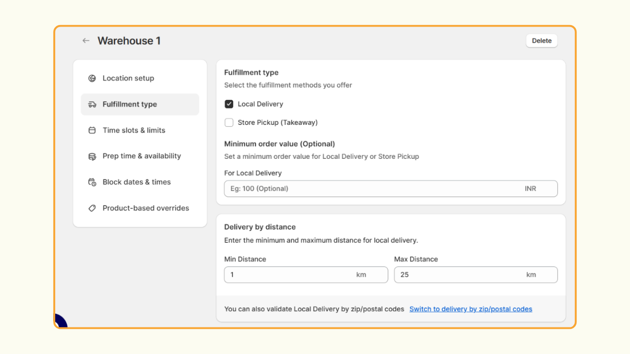Complete fulfillment setting in Pickeasy