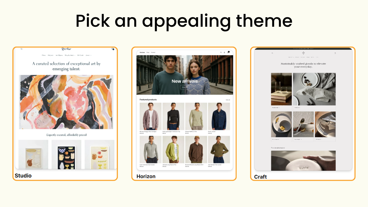 Pick a theme built for visuals - Shopify for Florists