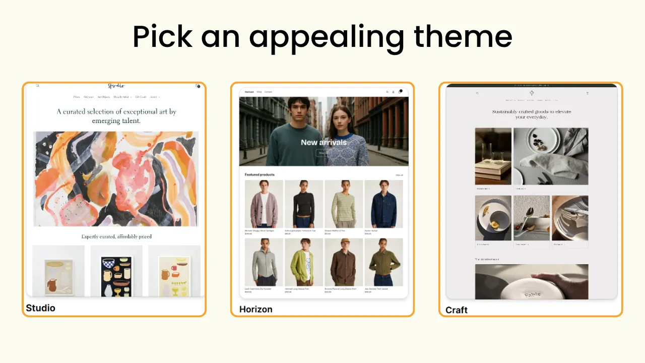 Pick a theme built for visuals - Shopify for Florists