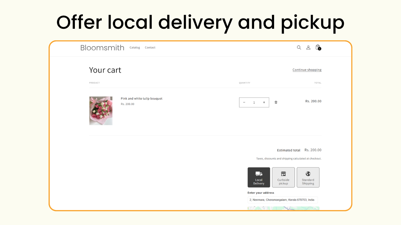 Offer local delivery and store pickup on Shopify for florists
