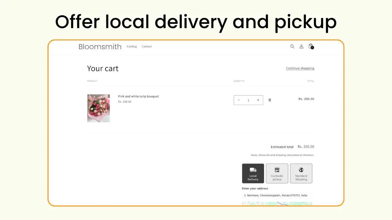 Offer local delivery and store pickup on Shopify for florists