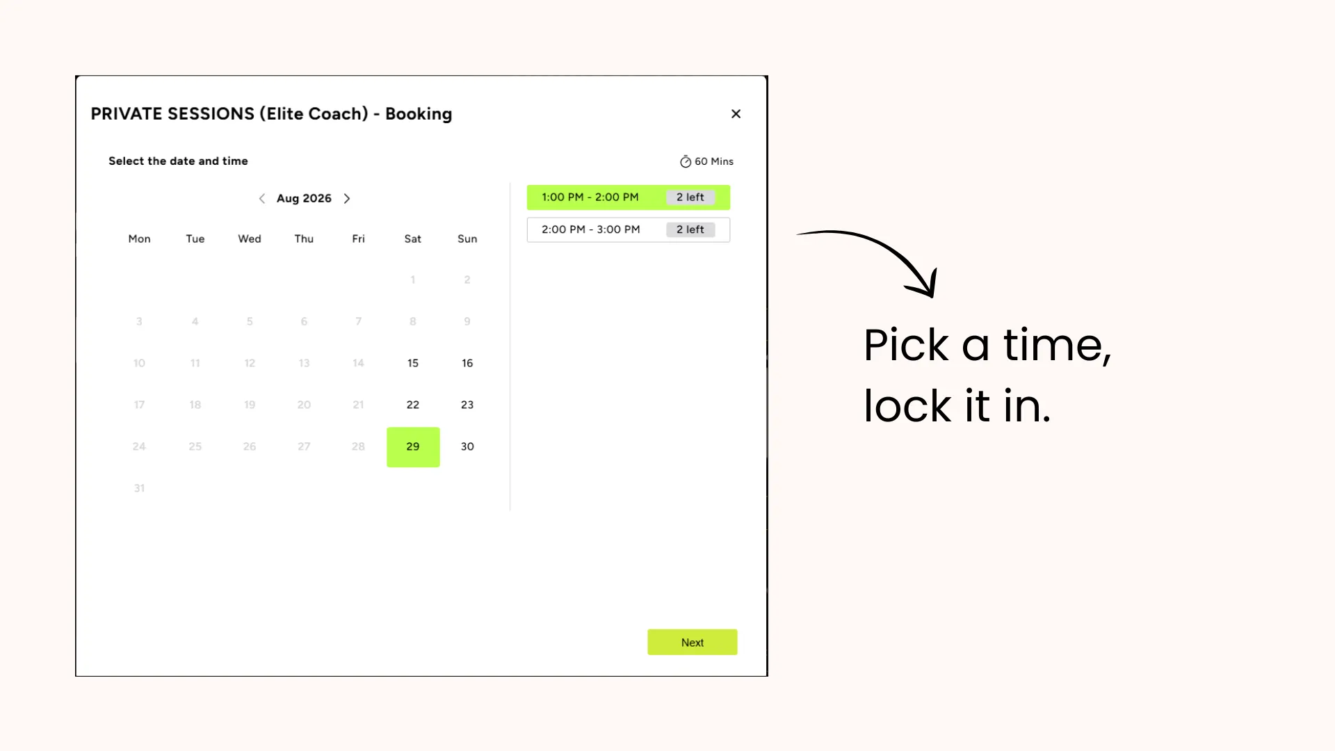 BookX solving the private coaching session