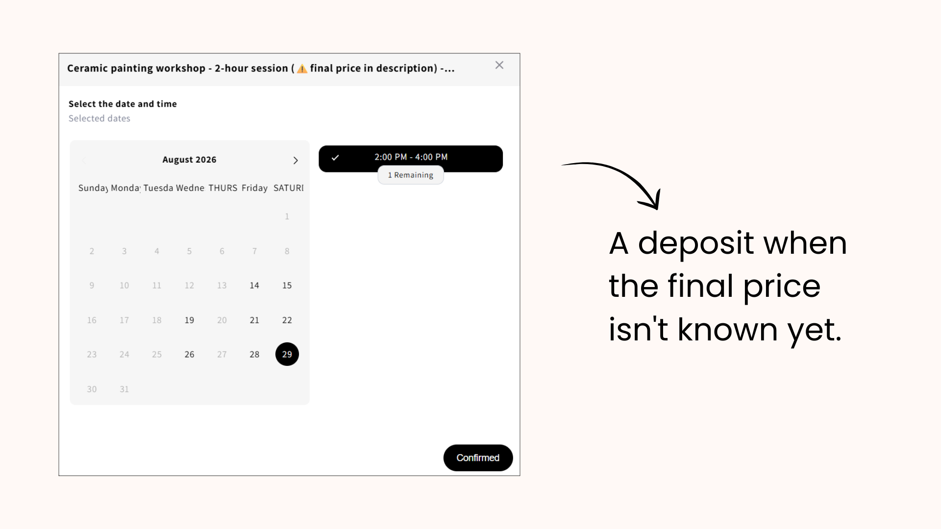 BookX's Deposit feature