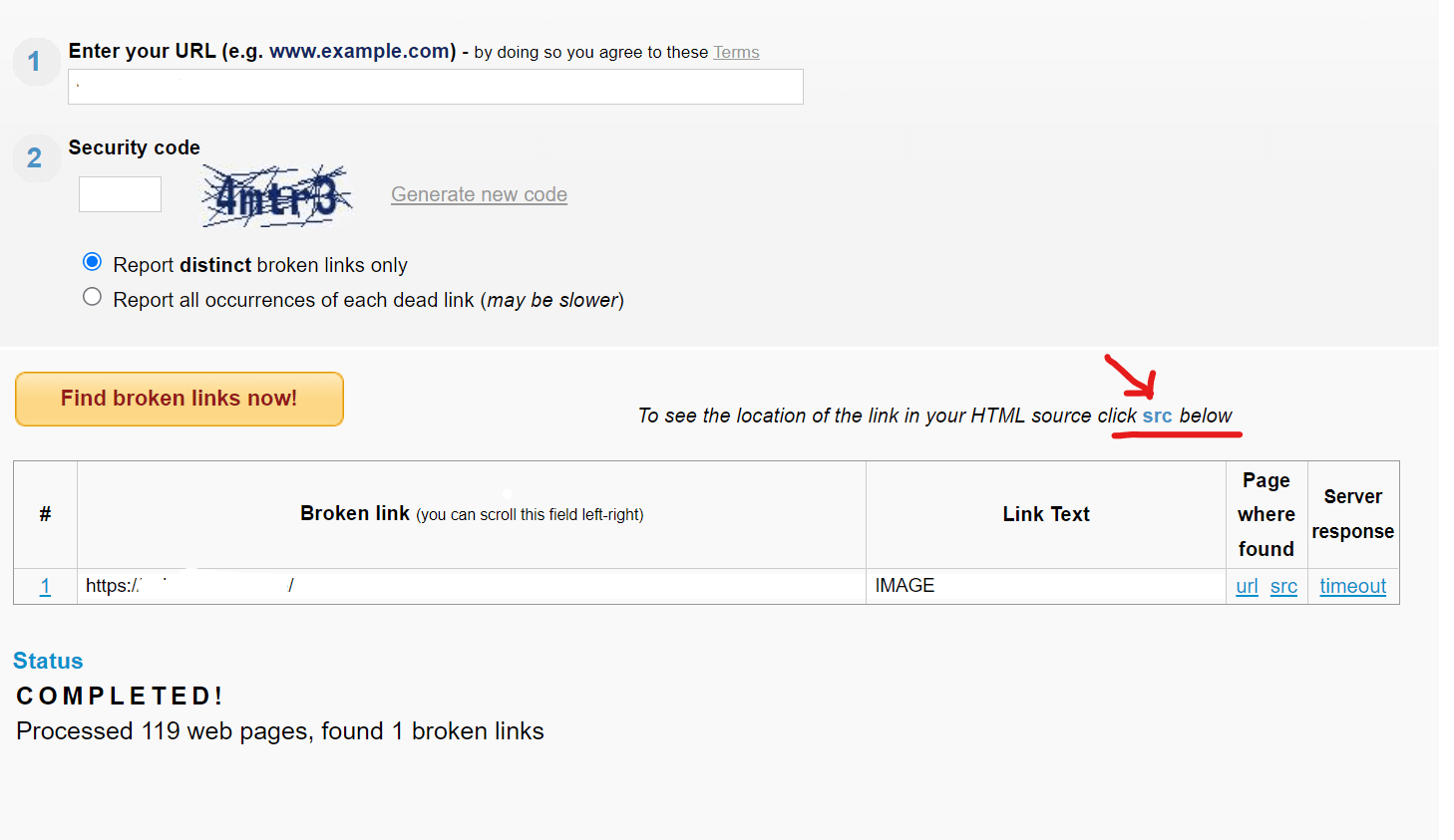 Broken Links Checker