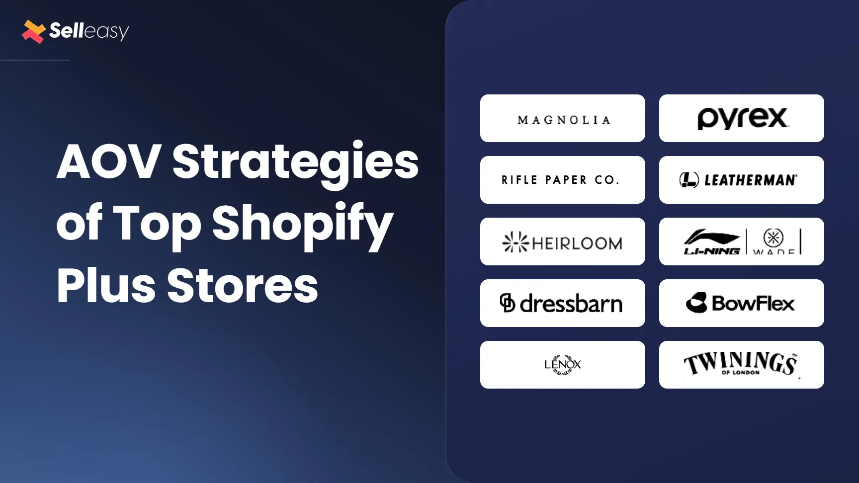 Top 10 Shopify Plus Stores with Amazing AOV Strategies ft. Selleasy