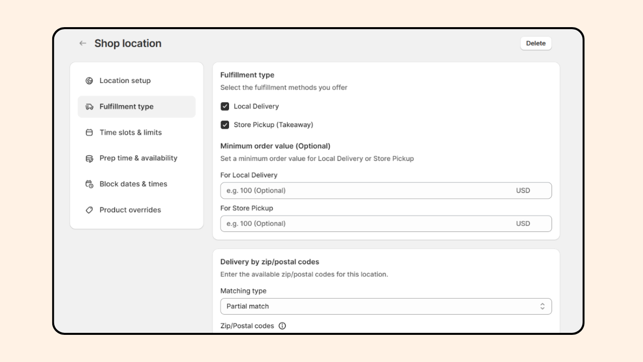 Pickeasy Fulfillment type