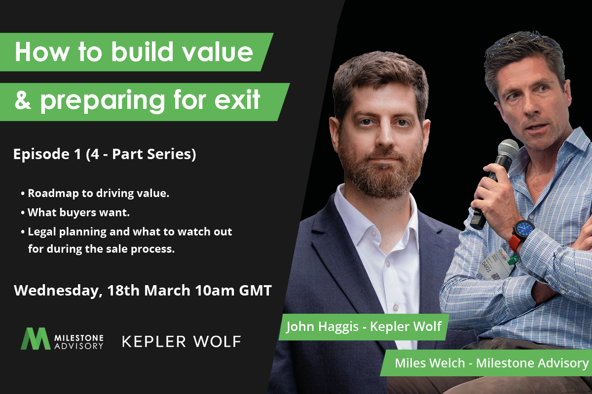 Webinar: how to build value & preparing for exit