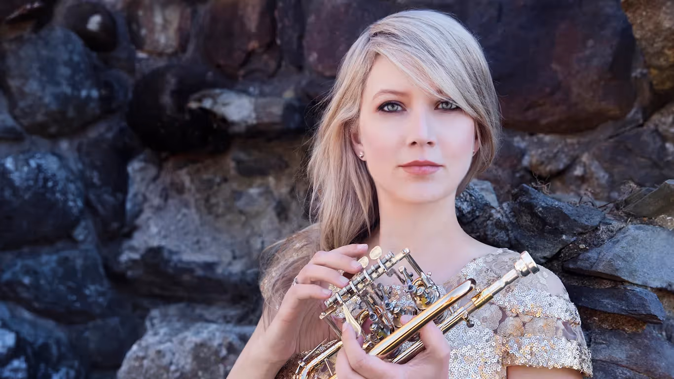 Mary Elizabeth Bowden with trumpet