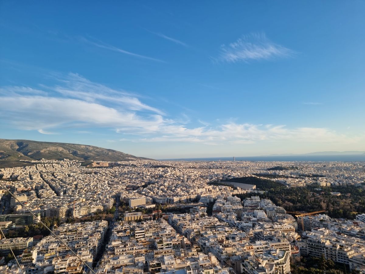 lycabettus hill overlooking the Olympic stadium in Athens