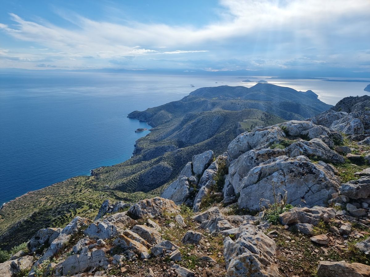 mount summit on Hydra Island in Greece