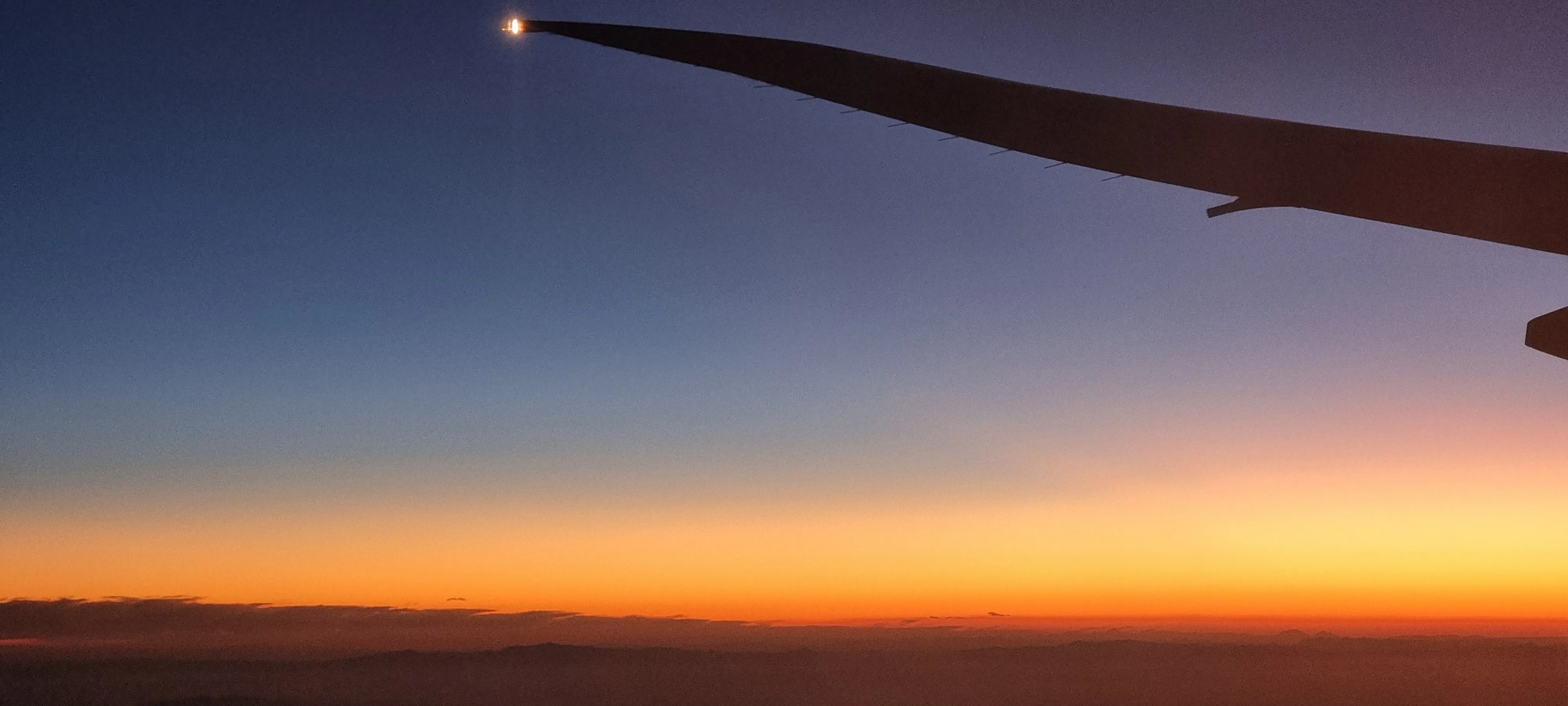 amazing view of a sunset from a plane