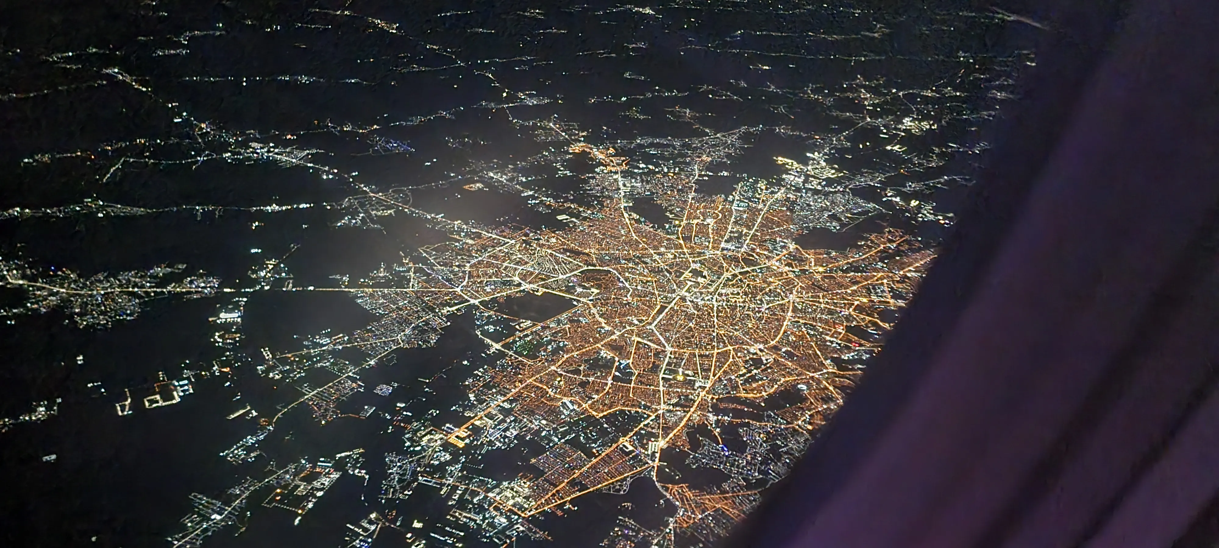 amazing view of a sunset from a plane