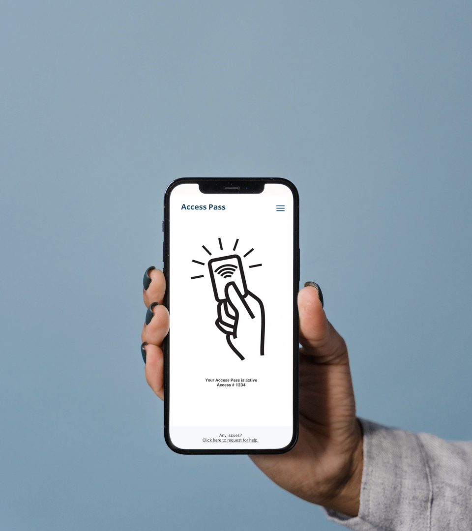 sample access pass on mobile