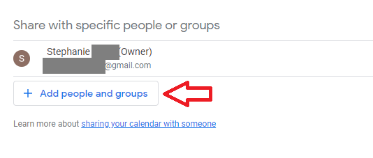 Add people or groups to your Google Calendar