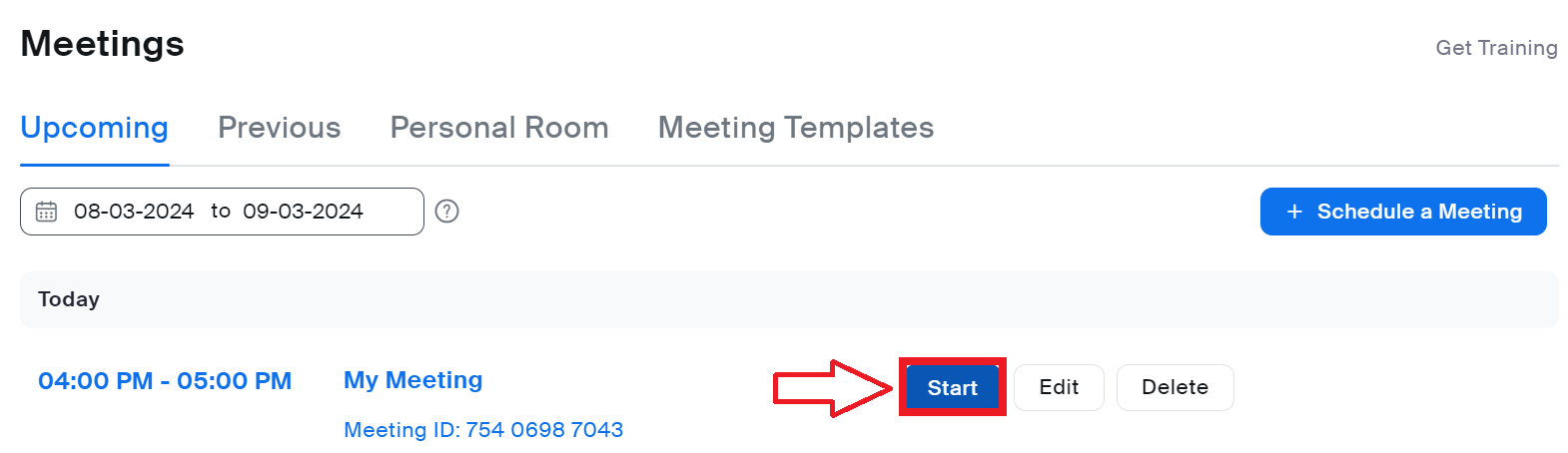 Start Your Zoom Meeting