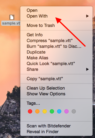 Open VTT File on Macbook