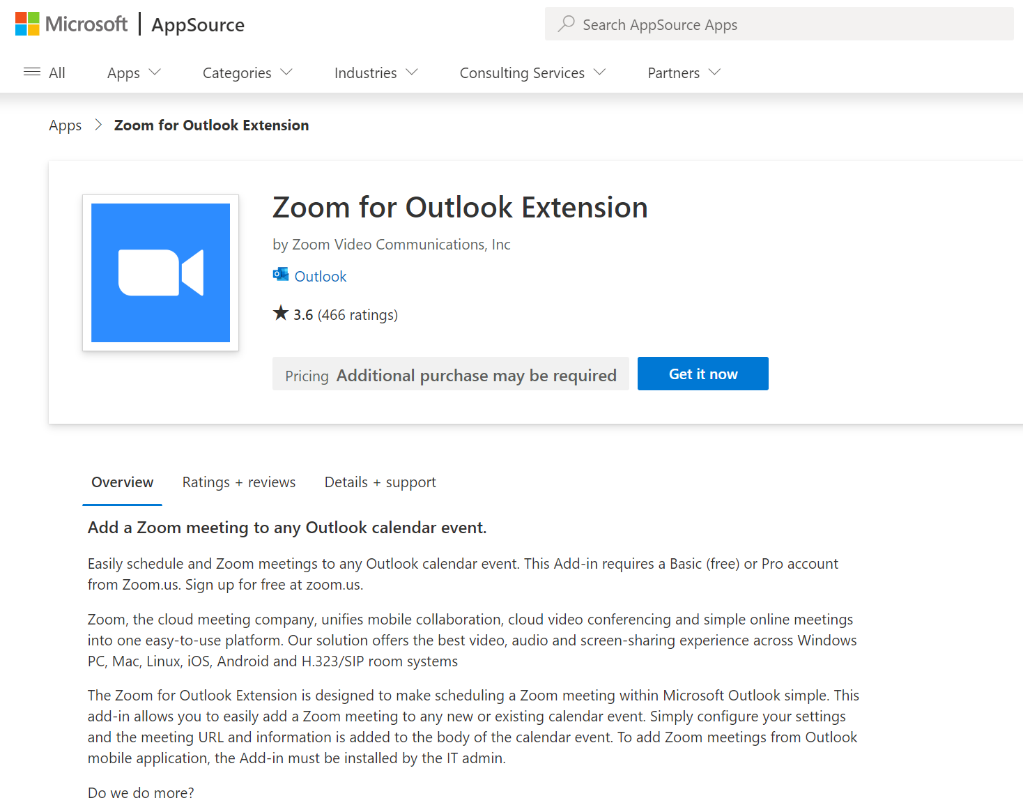 Zoom Outlook Plugin