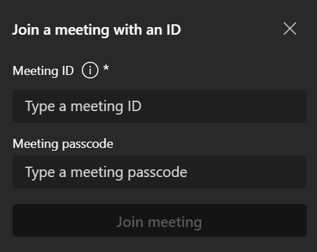 Using a Meeting ID and Passcode