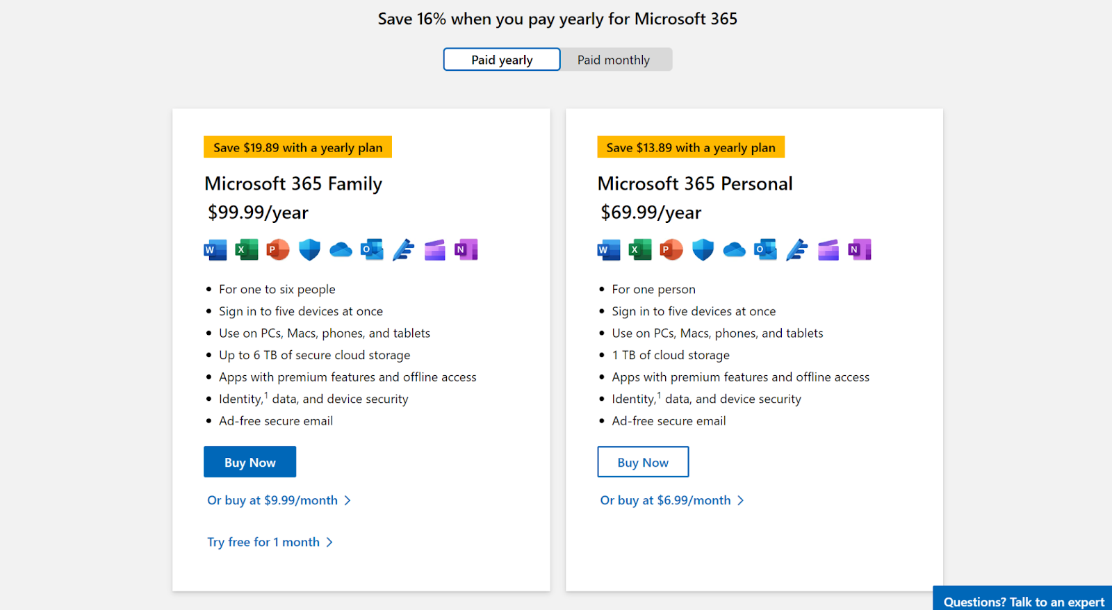 Microsoft 365 Subscriptions