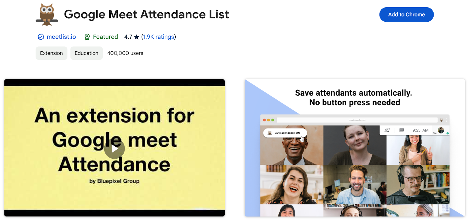 Google Meet Attendance List