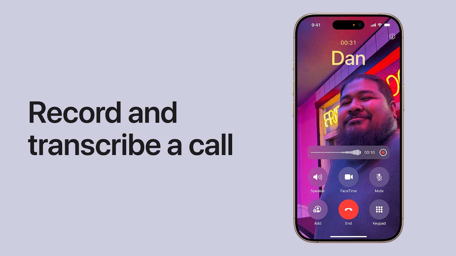 Apple Phone Call Recording and Transcription
