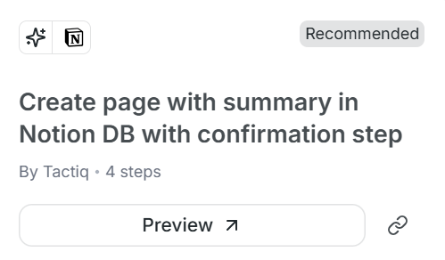 Tactiq Notion workflow template
