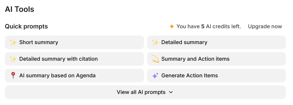 Tactiq built-in prompts