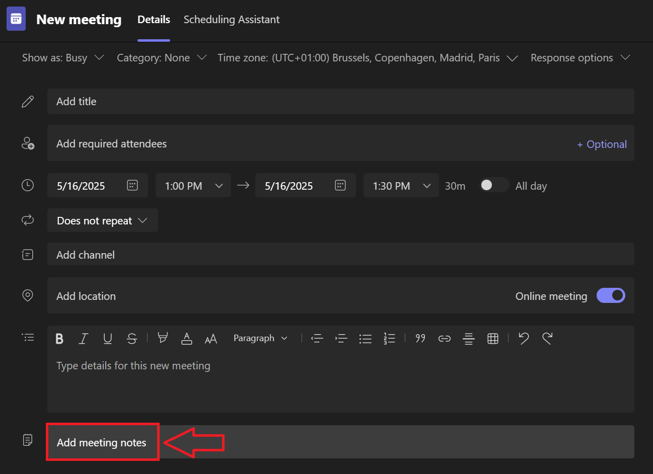 How to use Collaborative Meeting Notes