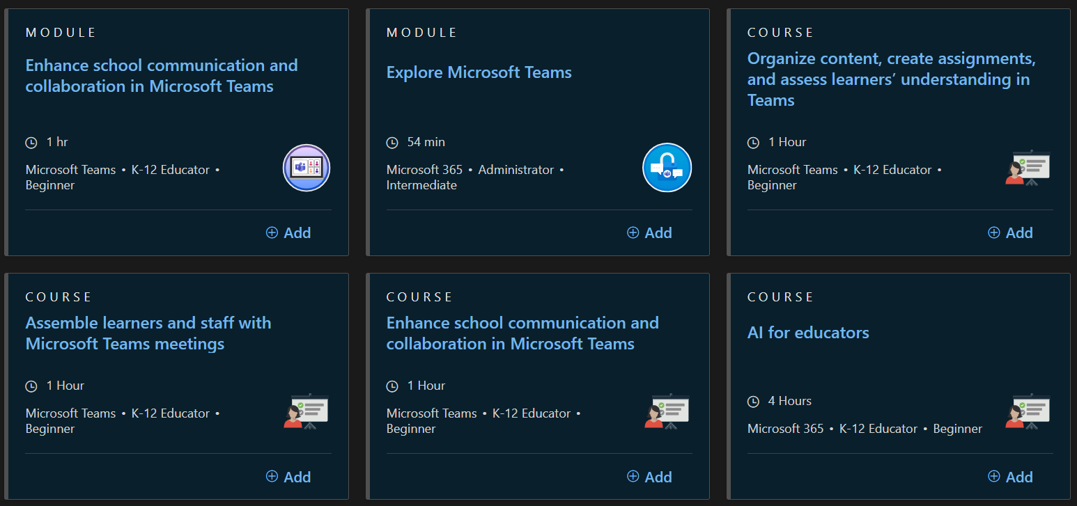 Microsoft Learn for Teams