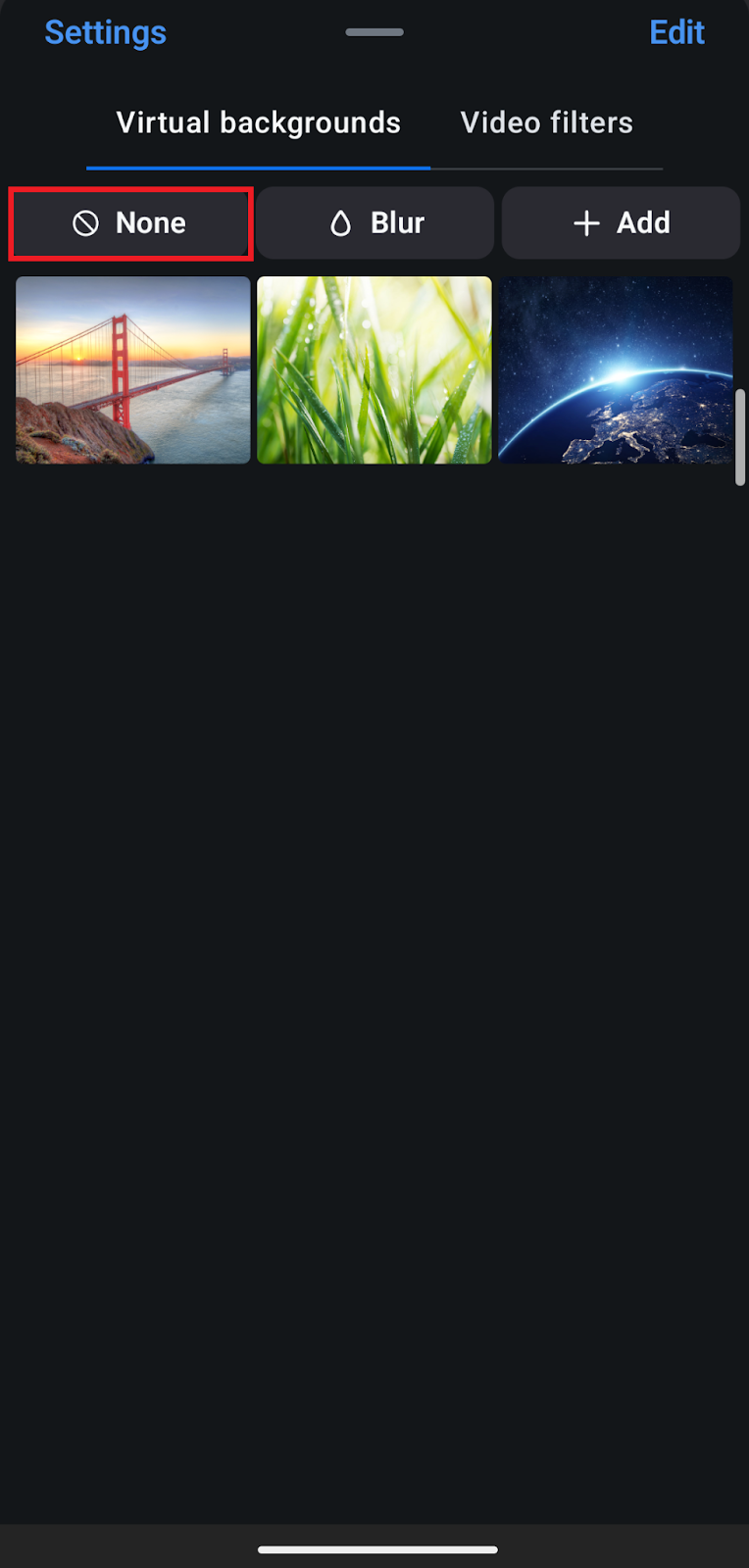 How to remove Zoom background on Android/iOS