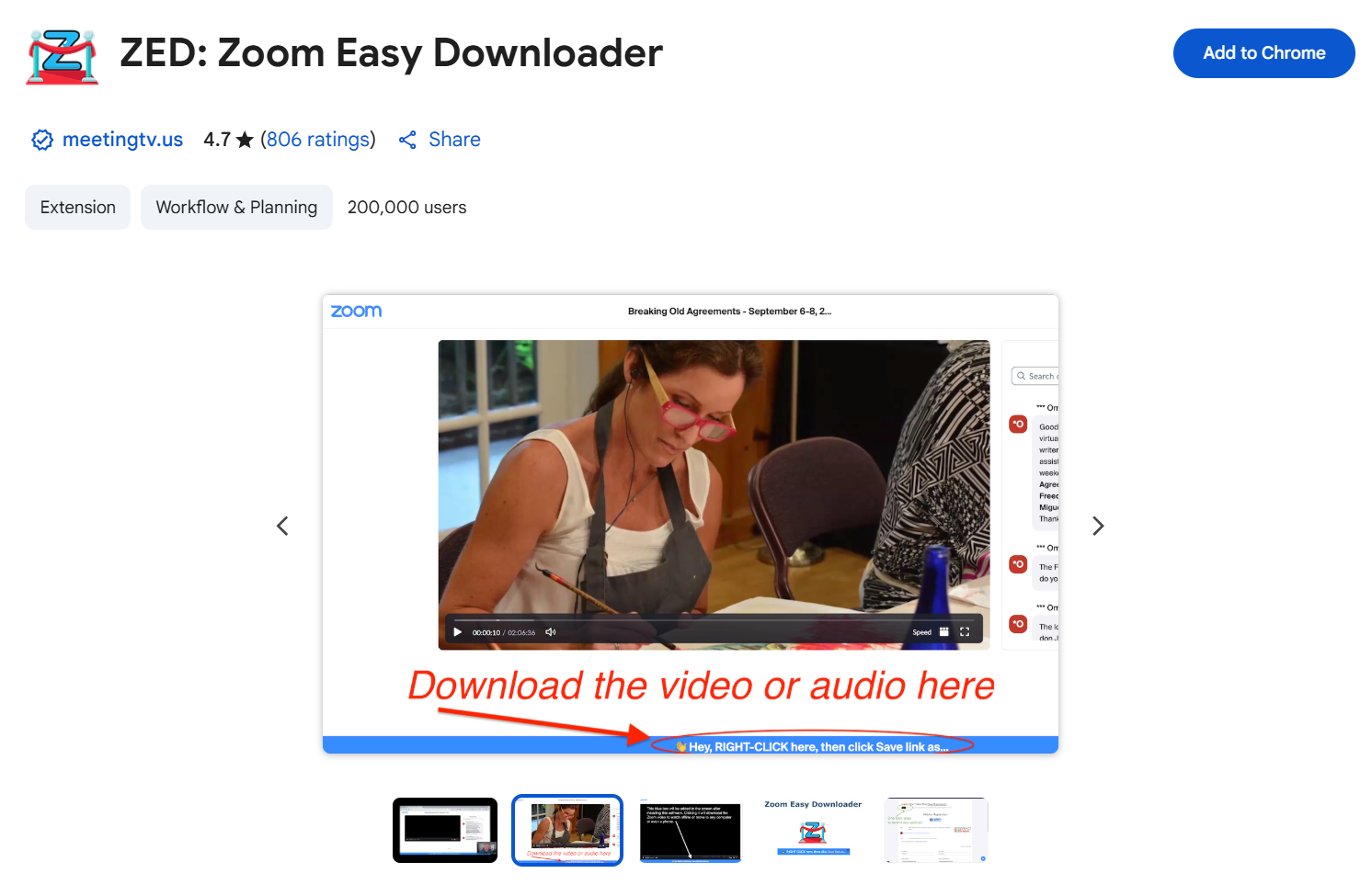 ZED: Zoom Video Downloader
