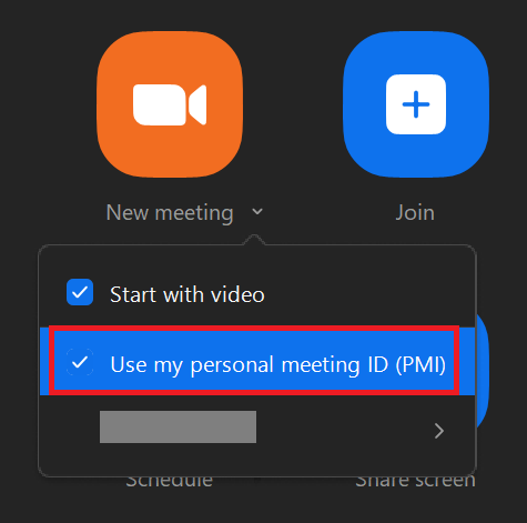 Use My Personal Meeting ID