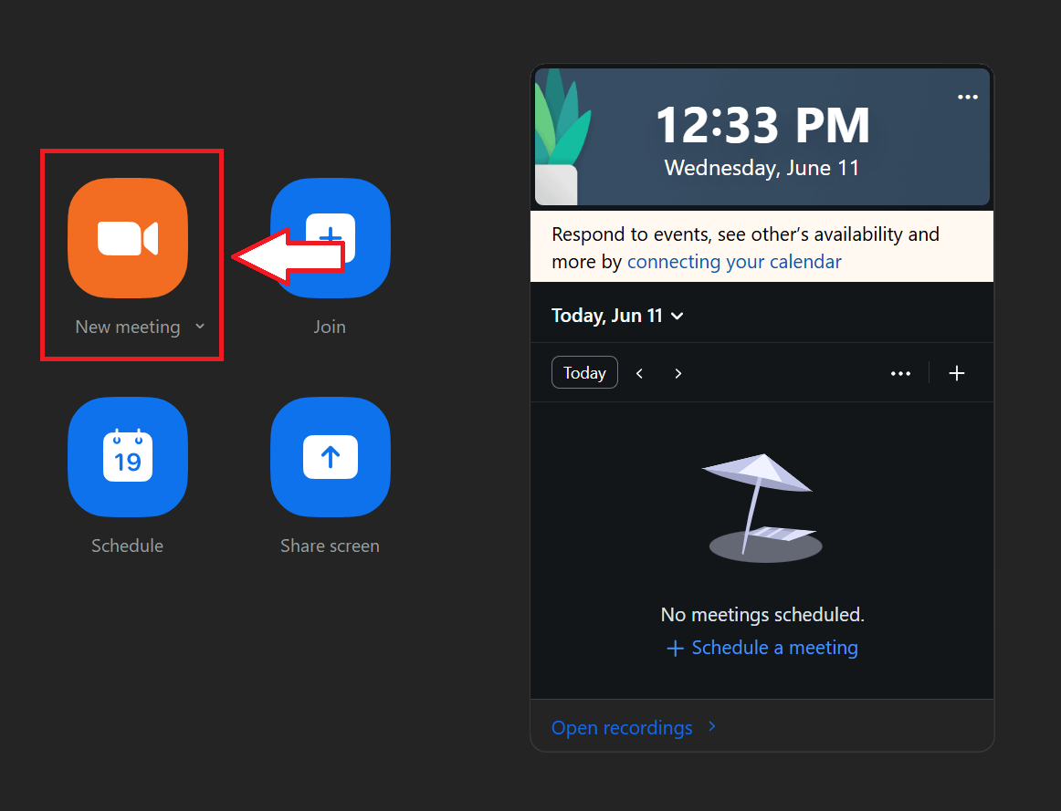 How to create a Zoom Instant Meeting on desktop