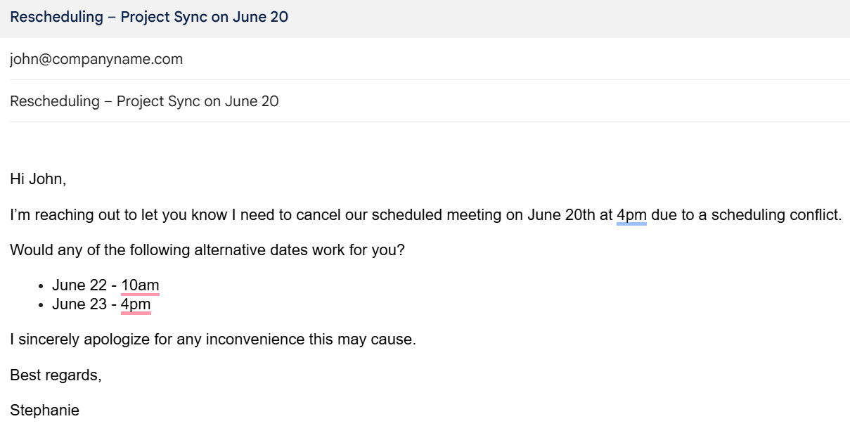 Meeting Cancel Notice Sample