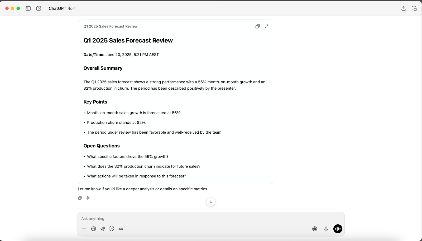 Sample Transcript