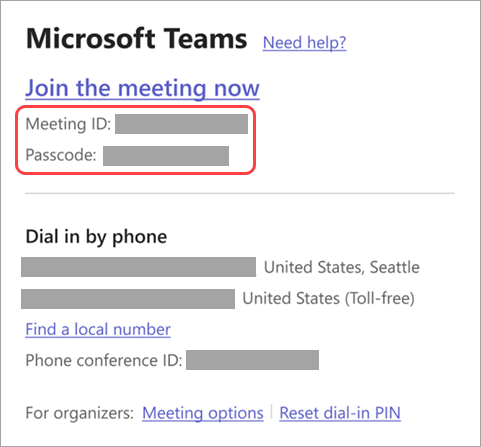 Join with a Meeting ID and Passcode