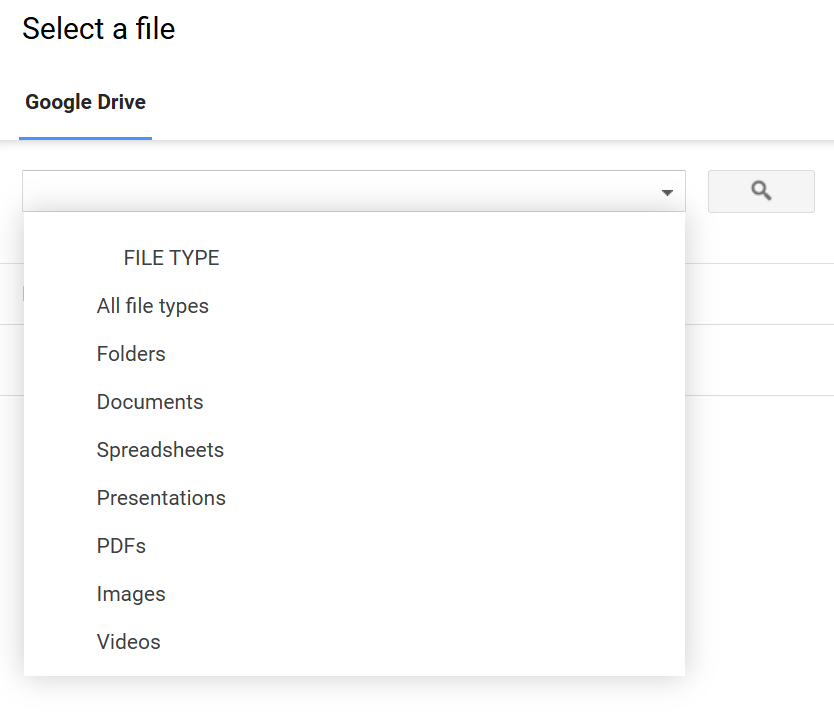 Search Google Docs by file type or keyword