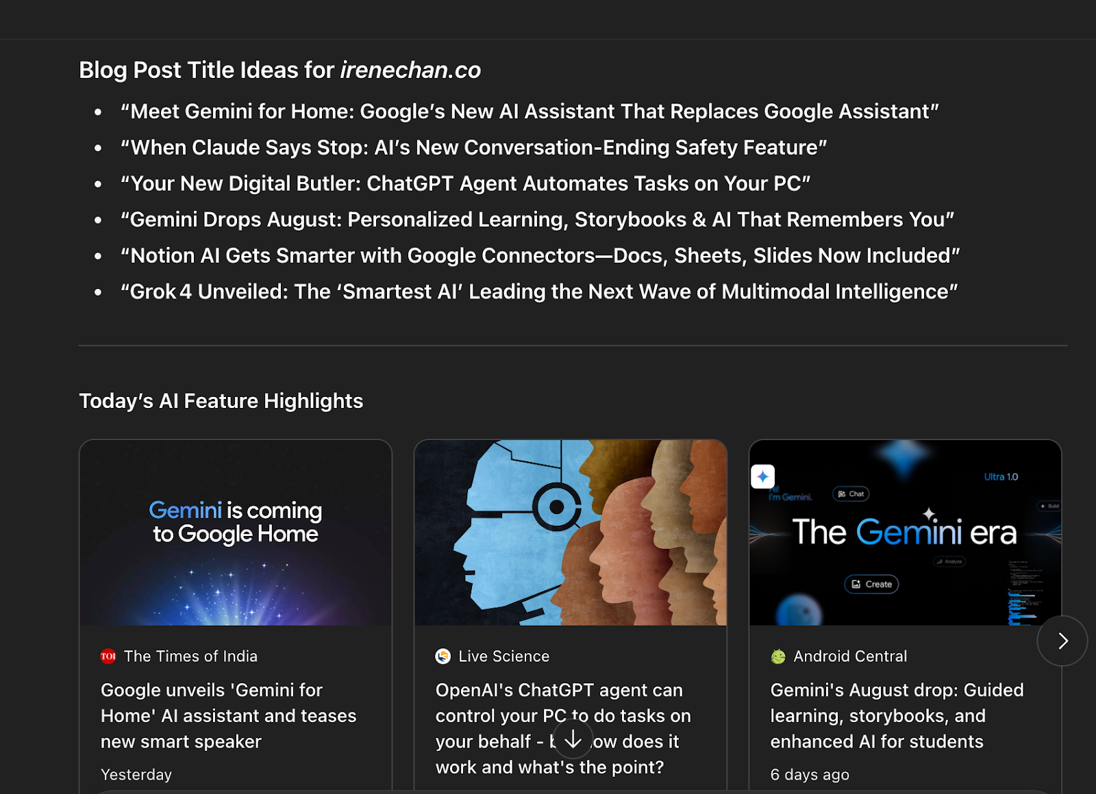 Blog Post Title Ideas